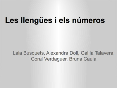 Les llengües i els números